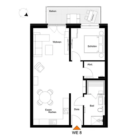 Kueste33 8 - Nordseezeit Am Deich Appartement Tossens